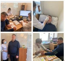Главный врач Раевской центральной районной больницы прошел диспансеризацию